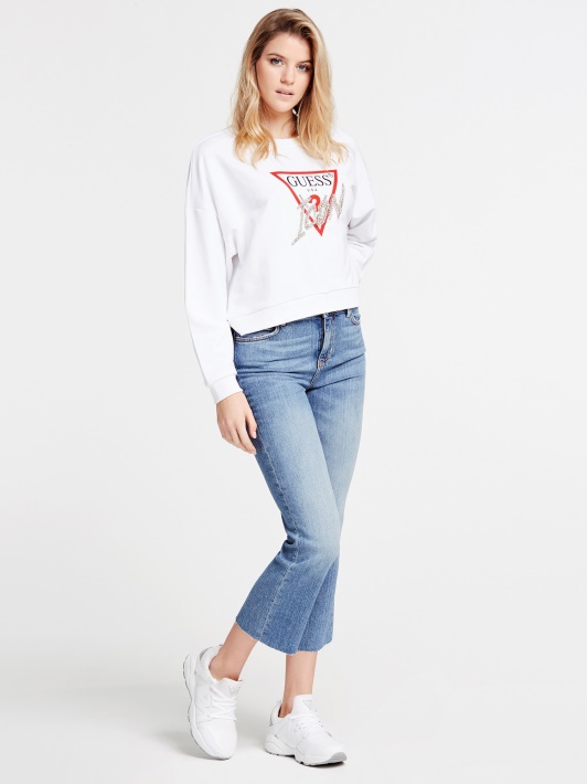 Mėlyna Guess Flare Džinsinio Kelnaitės Nauja Tendencija