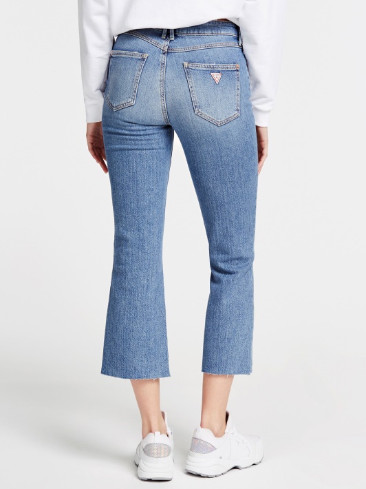 Mėlyna Guess Flare Džinsinio Kelnaitės Nauja Tendencija