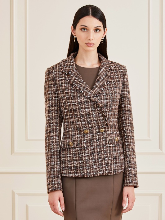 Marciano Tweed švarkas Rudas Multi Spėjimas