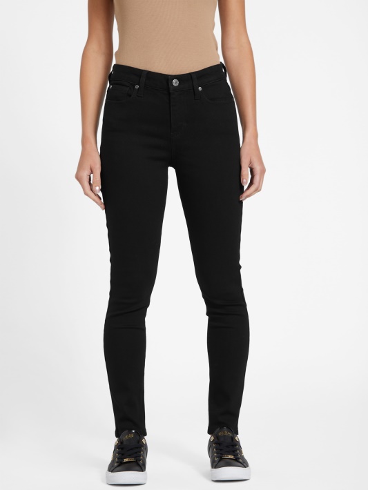 Juodi Guess Eco Jaden Body Sculpt Siauri Džinsai