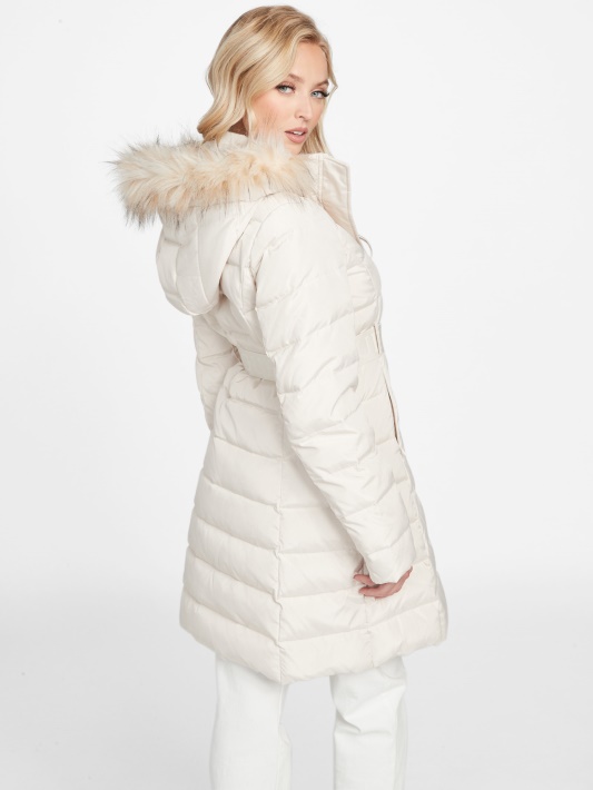 Galvan Real Down Longline Puffer Striukė Vanilinis Skaistalai Spėjimas