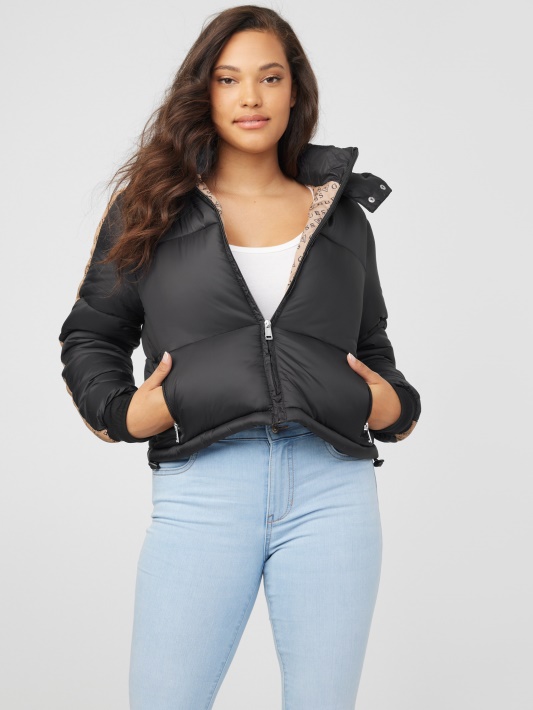 Bakir Puffer Striukė Atspėti Jet Black Multi