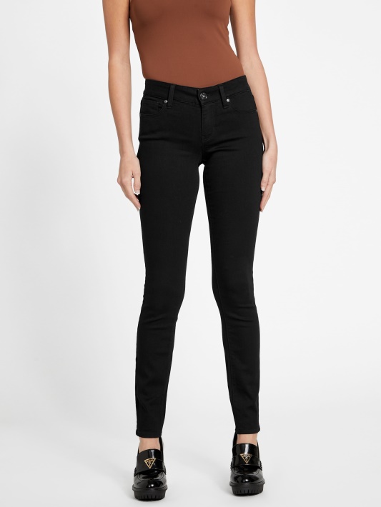 Juodi Wash Guess Eco Sienna Curvy Siauri Džinsai