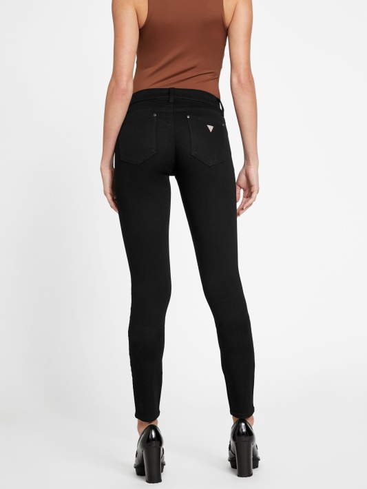 Juodi Wash Guess Eco Sienna Curvy Siauri Džinsai