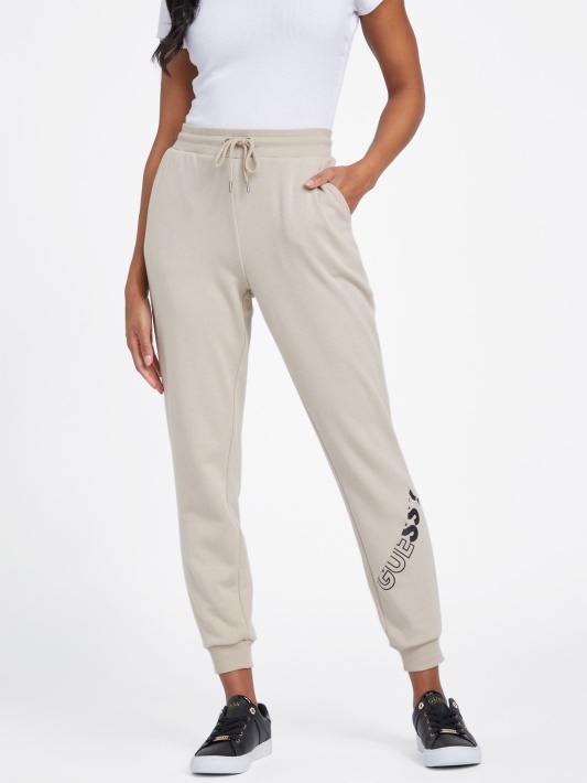 Sabrina Logotipas Joggers Velvet Taupe Atspėti