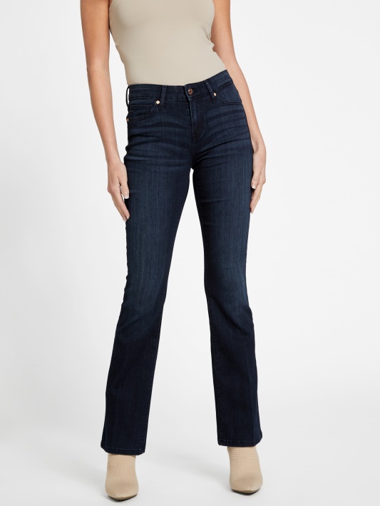 Atspėk Tamsiai Skalbti Eco Lyllah Vidutinio Aukščio Bootcut Džinsai