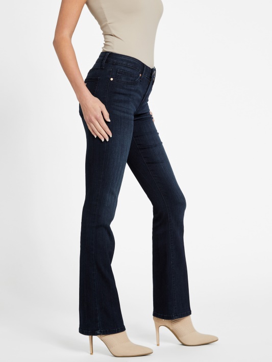 Atspėk Tamsiai Skalbti Eco Lyllah Vidutinio Aukščio Bootcut Džinsai