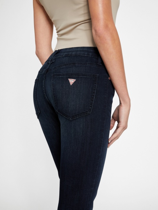 Atspėk Tamsiai Skalbti Eco Lyllah Vidutinio Aukščio Bootcut Džinsai