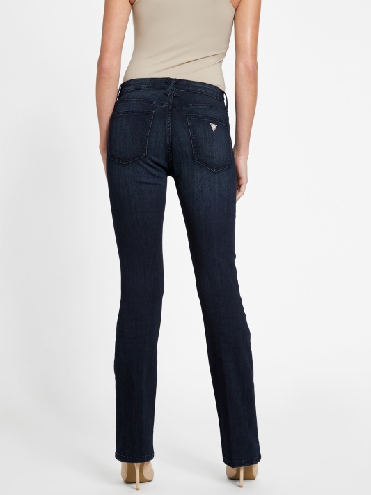 Atspėk Tamsiai Skalbti Eco Lyllah Vidutinio Aukščio Bootcut Džinsai