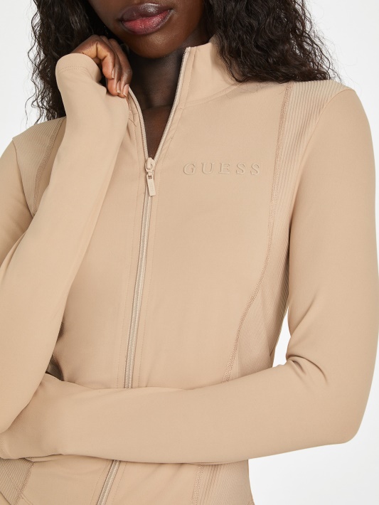 Velvet Taupe Ikram Striukė Su Užtrauktuku Spėti