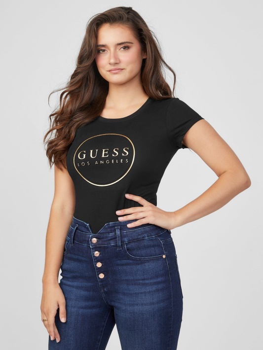 Gigi Logotipas Tee Jet Black Spėjimas
