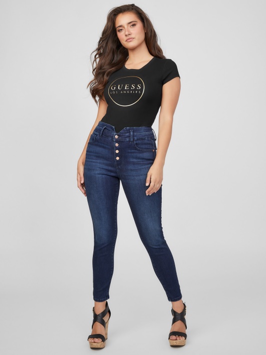 Gigi Logotipas Tee Jet Black Spėjimas