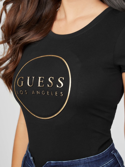 Gigi Logotipas Tee Jet Black Spėjimas