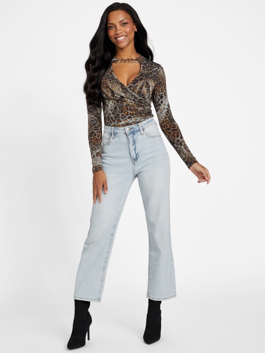 Lannah Bodysuit Atspėti Leopardo žakardo Multi