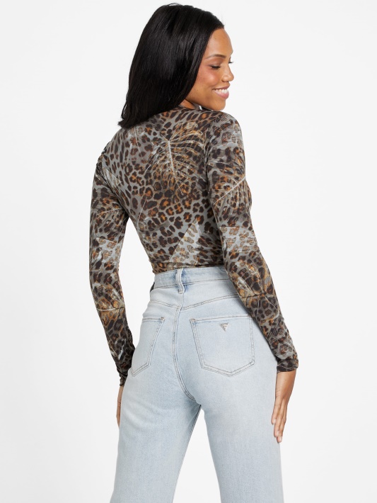 Lannah Bodysuit Atspėti Leopardo žakardo Multi
