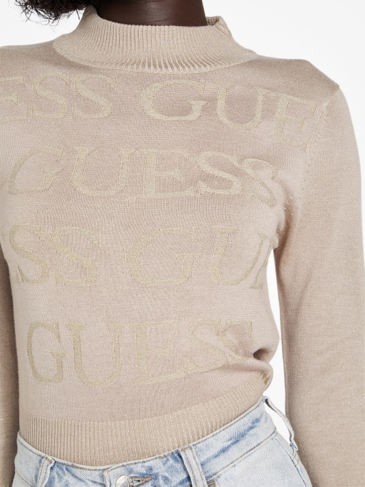 Velvet Taupe Guess Sendy Lurex Megztinis