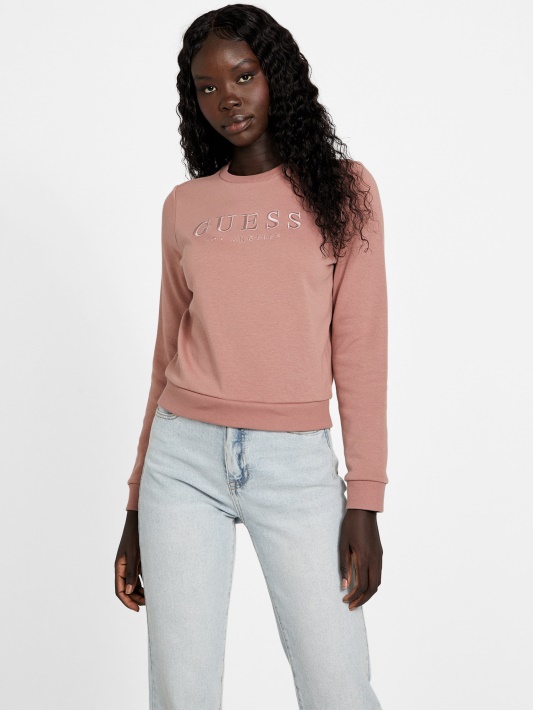 Val Crewneck Megztinis Skrudintas Kaštonas Spėti