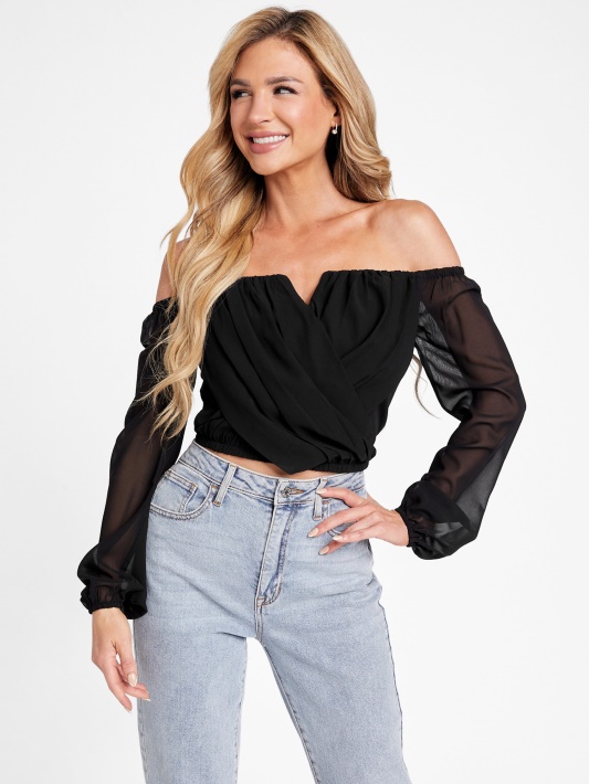 Jenner Off-shoulder Top Atspėti Juoda