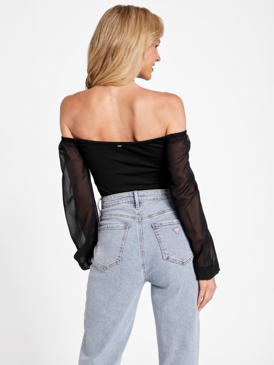 Jenner Off-shoulder Top Atspėti Juoda