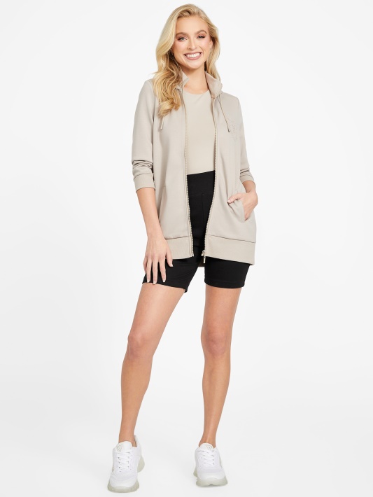 Velvet Taupe Eider Longline Striukė Spėjimas