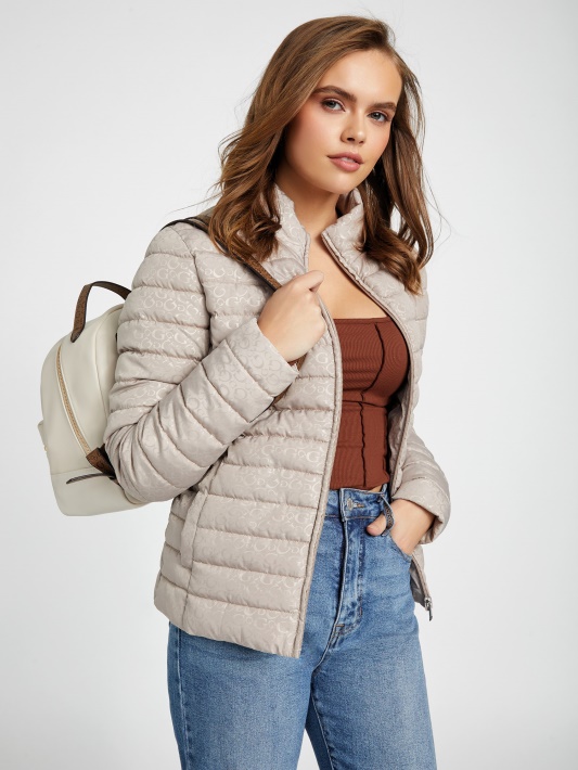 Atspėti Velvet Taupe Eco Fleur Logotipu Dygsniuotas švarkas