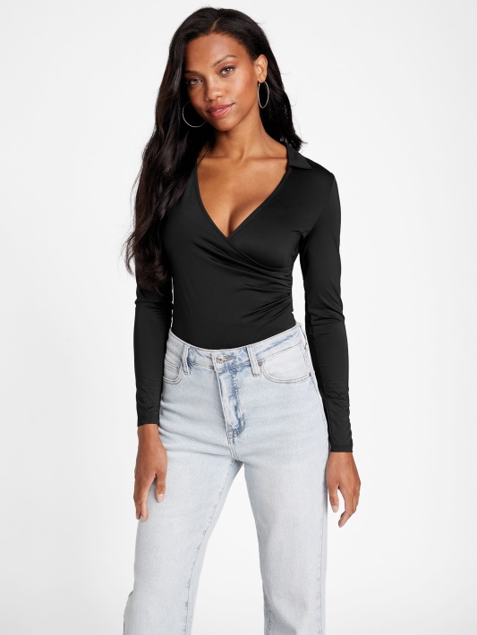 Atspėk Eco Fannah Skaisčiai Juodas Bodysuit