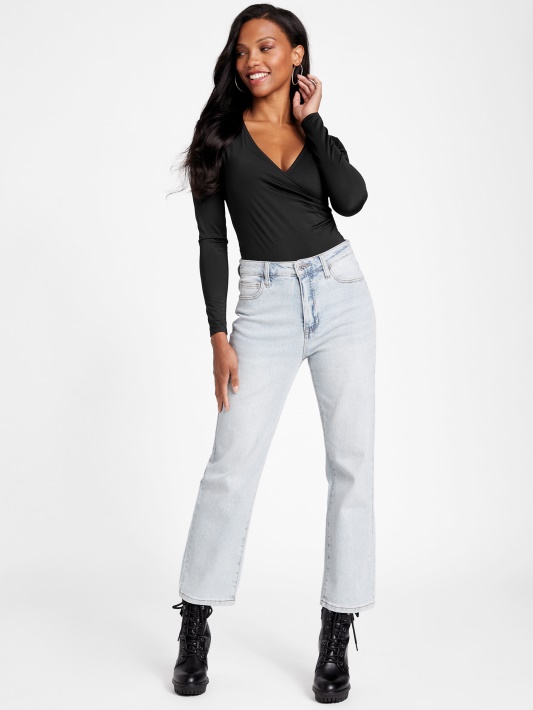 Atspėk Eco Fannah Skaisčiai Juodas Bodysuit