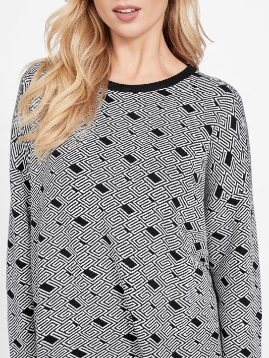 Jet Juodas Multi Guess Eco Boxy Cachet Megztinis