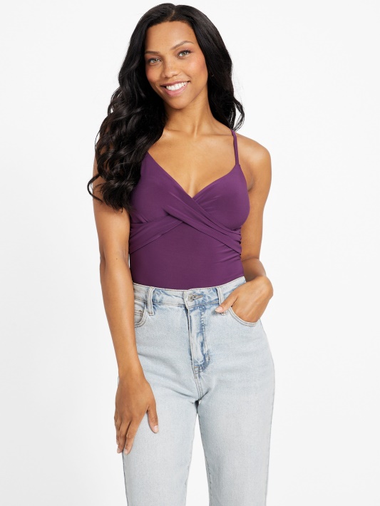 Atspėti Gil Floral Bodysuit Vynuogių Vynas