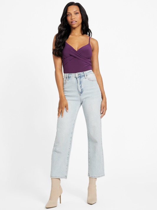 Atspėti Gil Floral Bodysuit Vynuogių Vynas