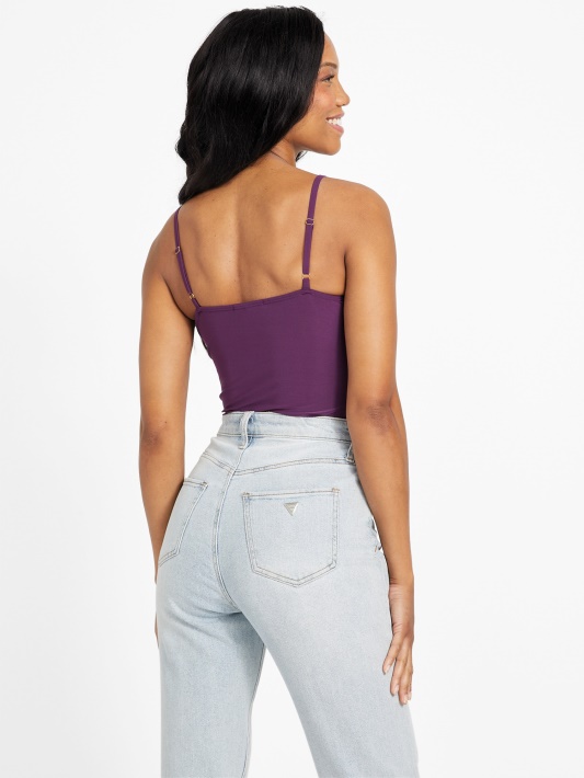 Atspėti Gil Floral Bodysuit Vynuogių Vynas