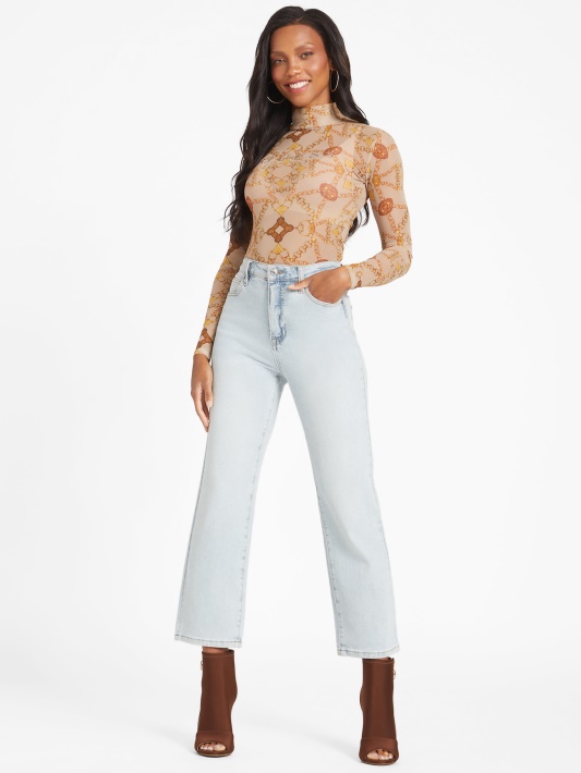 Eco Eara Top Cabana Scroll Putojantis Taupe Spėjimas