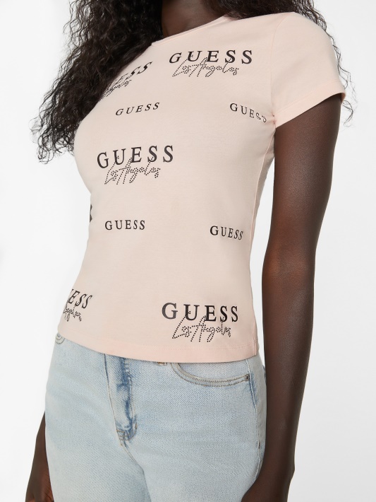 Eco Catae Kalnų Krištolinio Akmens Logotipas Tee Guess Garų Rožė