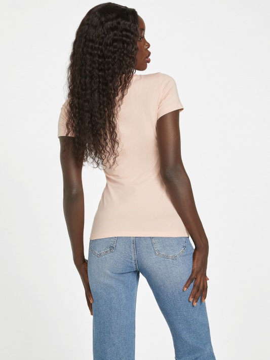 Atspėti Eco Cece Love V-neck Tee Garų Rožė
