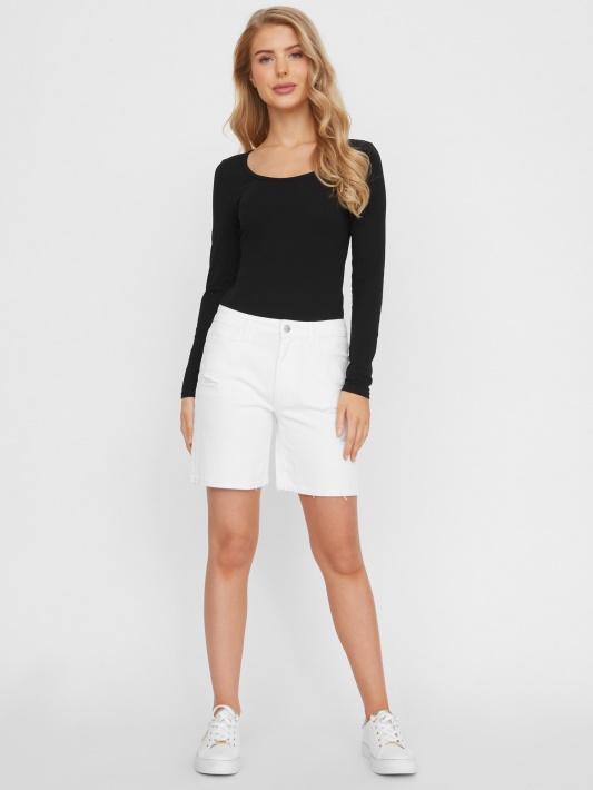 Leticia Midi šortai Guess Balti