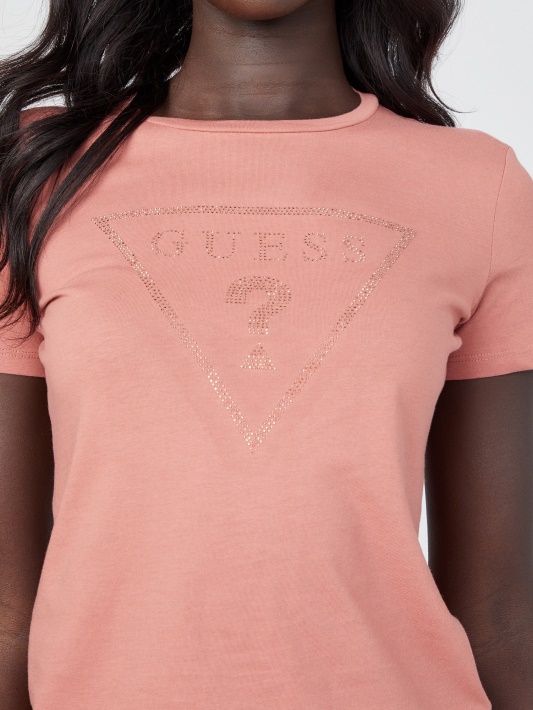 Atspėti Zillah Kalnų Krištolinio Akmens Logotipas Tee Red Glen