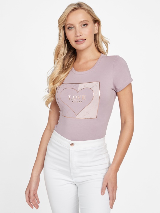 Atspėkite Eco Lourdes Logotipą Tee Vanda Orchid