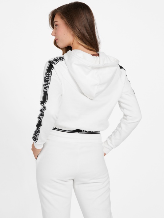 Blanch Logotipo Juosta Su Gobtuvu Blanc/scuffy Guess