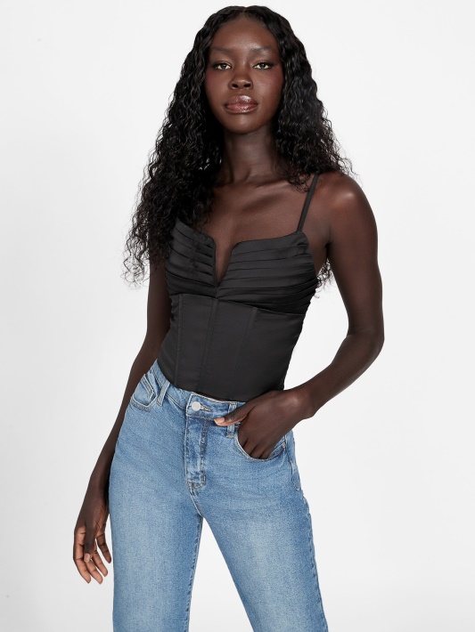 Jet Black Eco Leo Korsetas Top Spėjimas