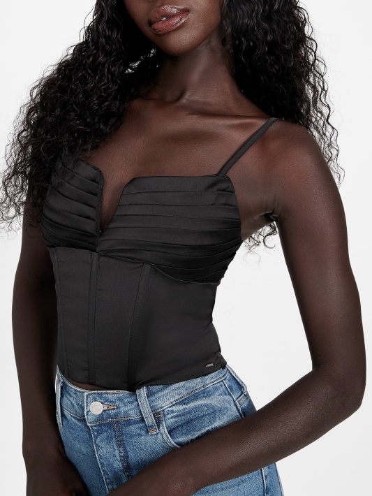 Jet Black Eco Leo Korsetas Top Spėjimas