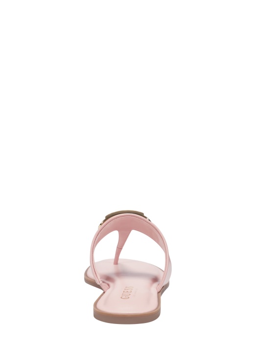 šviesiai Rausvos šerkšno Spalvos Bling T-strap Sandalai Atspėti