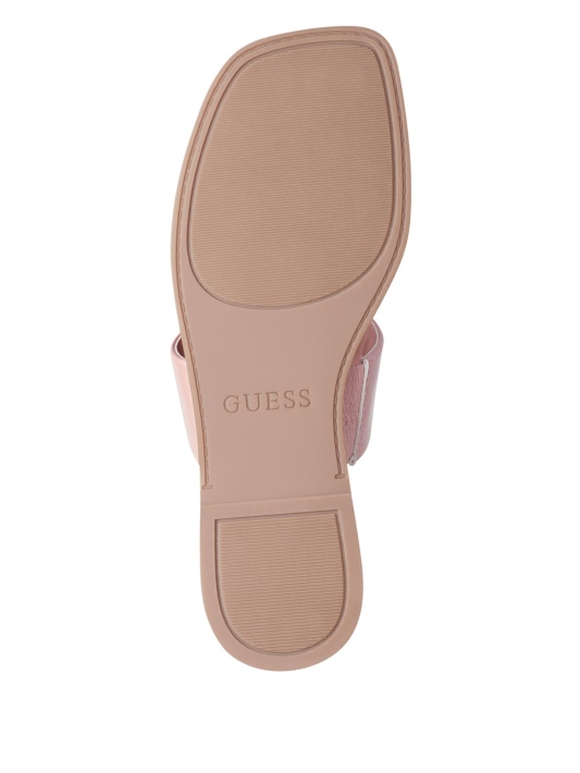 šviesiai Rausvos šerkšno Spalvos Bling T-strap Sandalai Atspėti