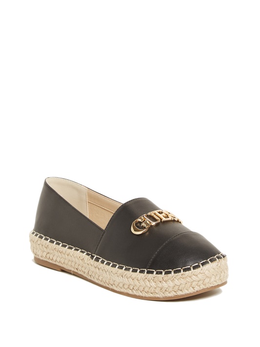 Atspėti Laini Logotipas Espadrilės Juodos