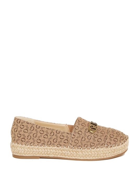 Laini Logo Espadrilės Atspėti Rudos Spalvos