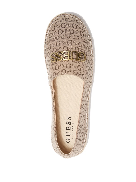 Laini Logo Espadrilės Atspėti Rudos Spalvos
