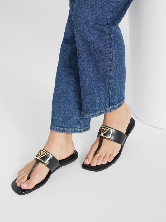 Atspėti Black1 Frosty Bling T-strap Sandalai