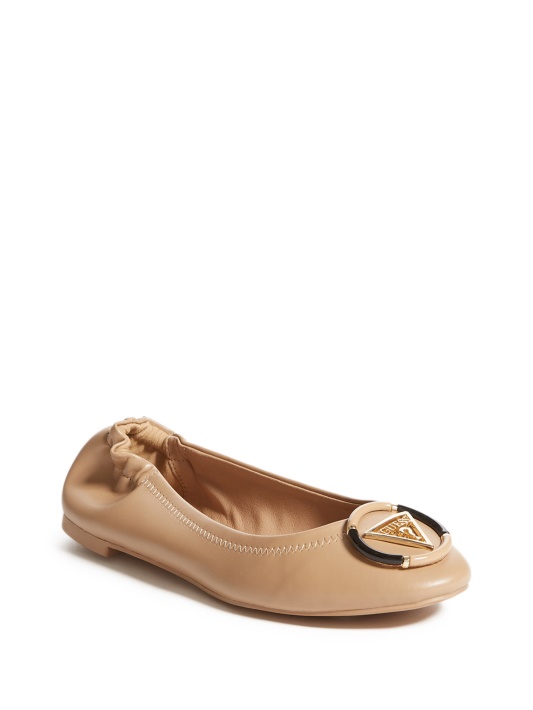 Tan Guess Senna Logotipu Baleto Butai