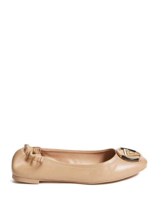 Tan Guess Senna Logotipu Baleto Butai