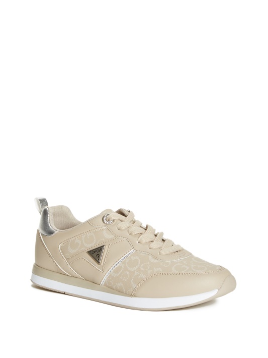Jaelynn Logo-print Sportbačiai Taupe Guess