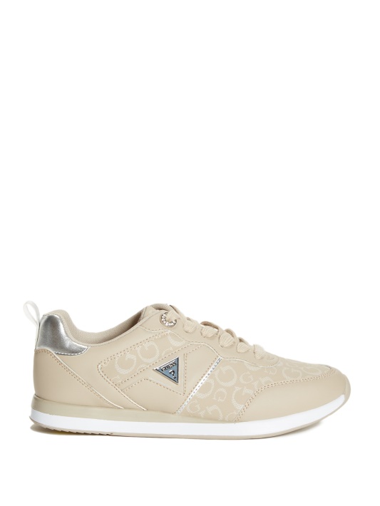 Jaelynn Logo-print Sportbačiai Taupe Guess